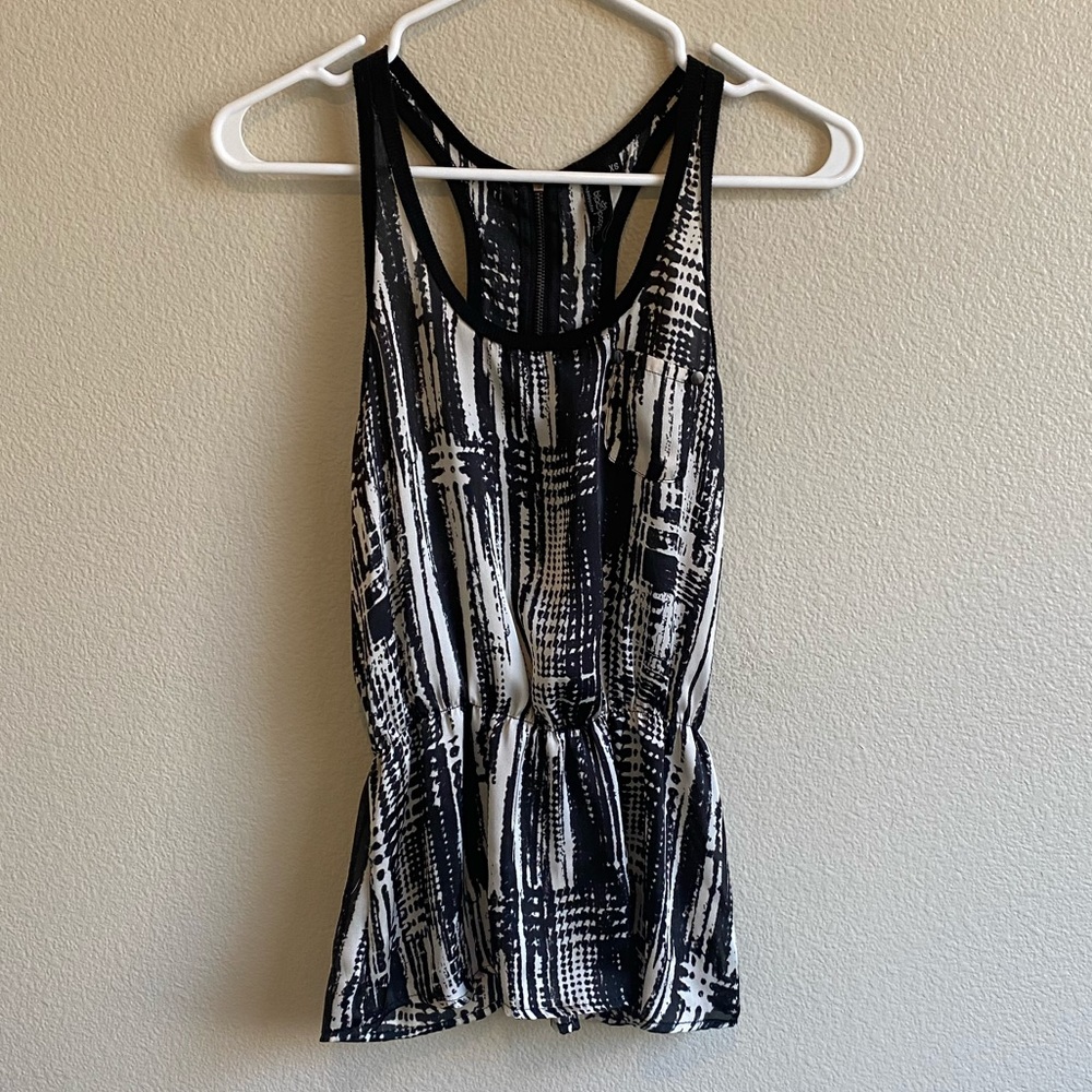 Black Poppy - Racerback Flowy Tank Top